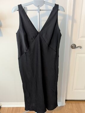 a new day Black V-Neck Midi Dress
